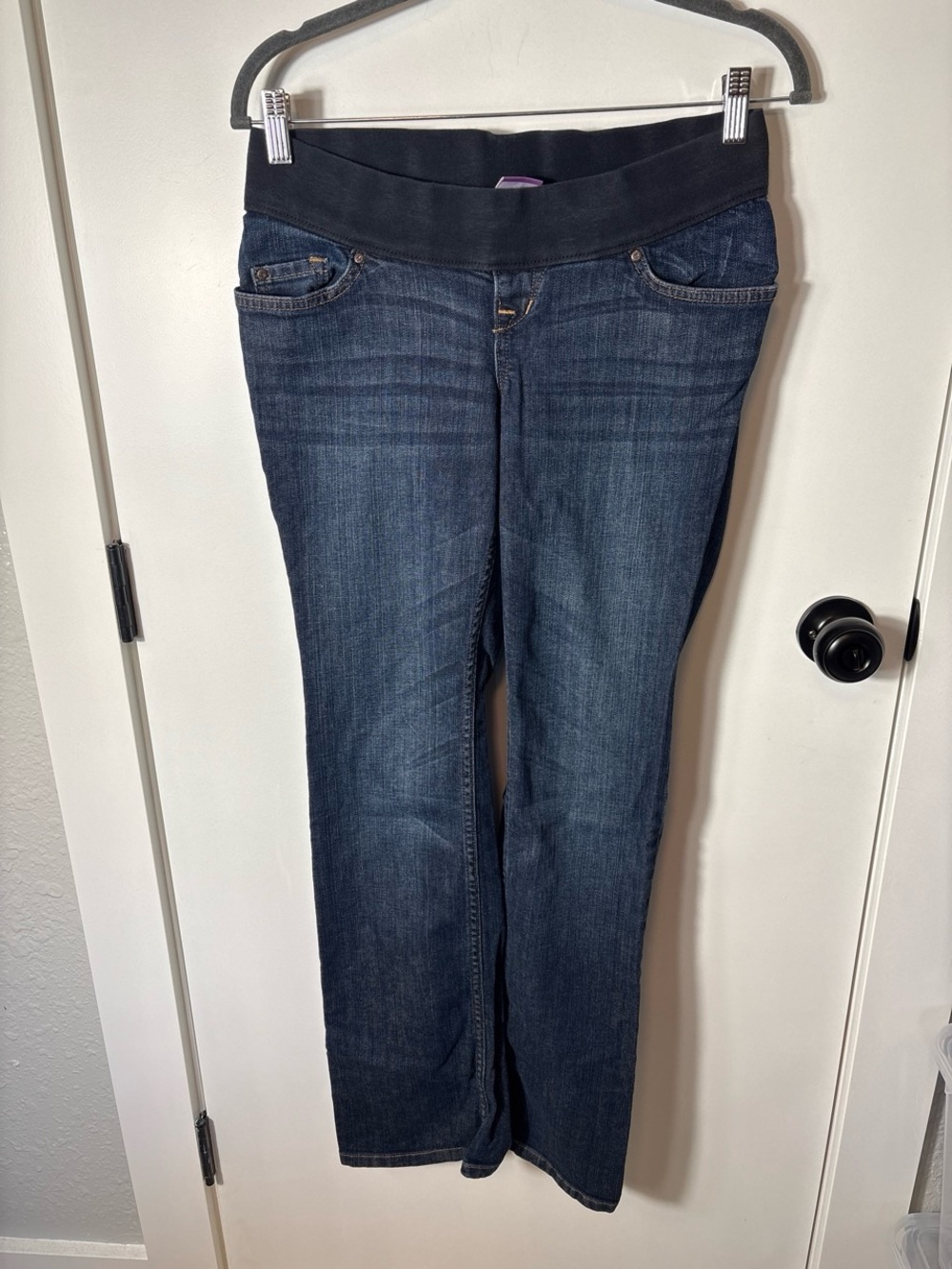 Old Navy Maternity Bootcut Jeans Size 2 Full Panel Stretch Denim Pregnancy Pants
